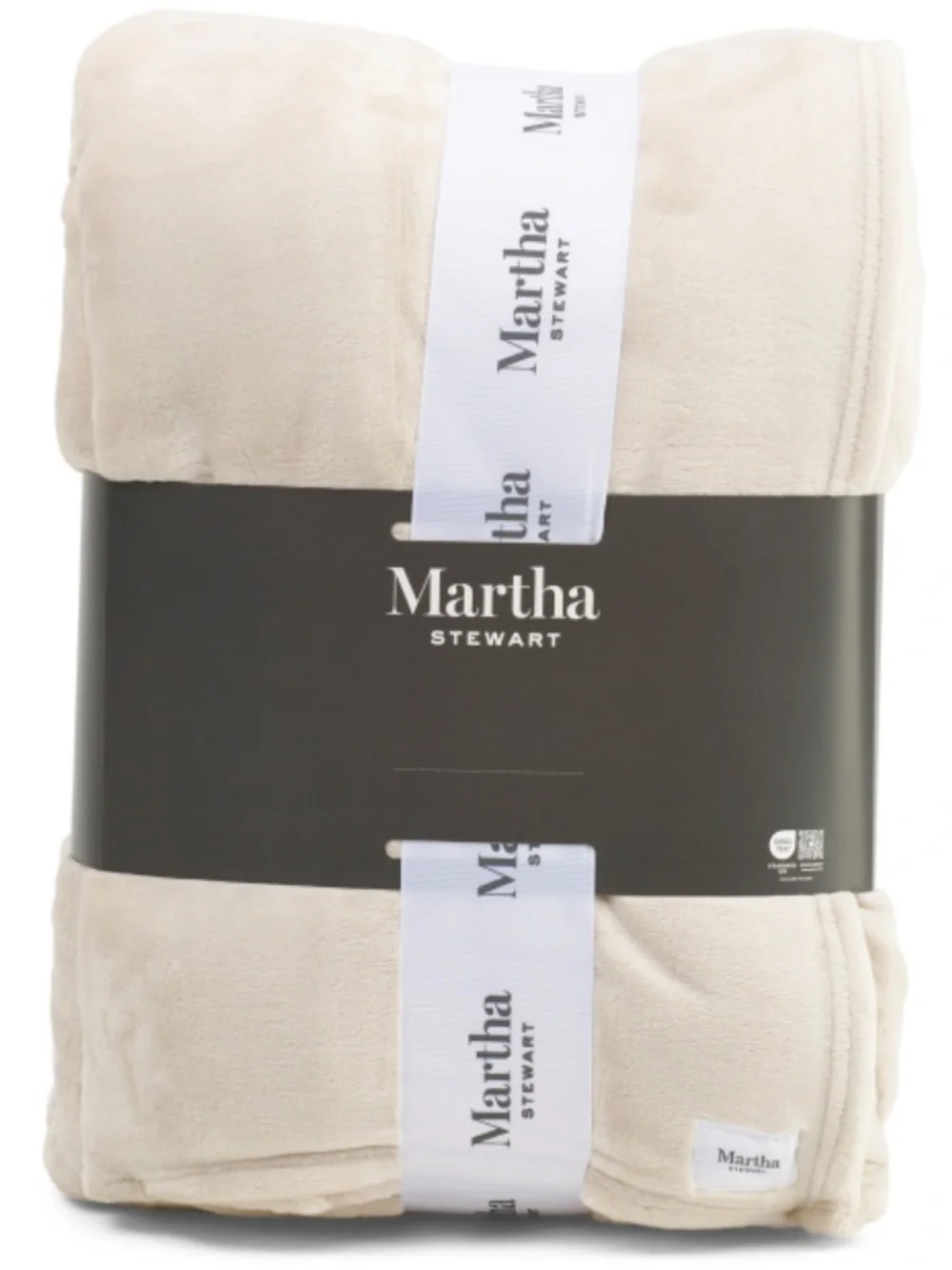Martha Stewart Plush Blanket -Grain